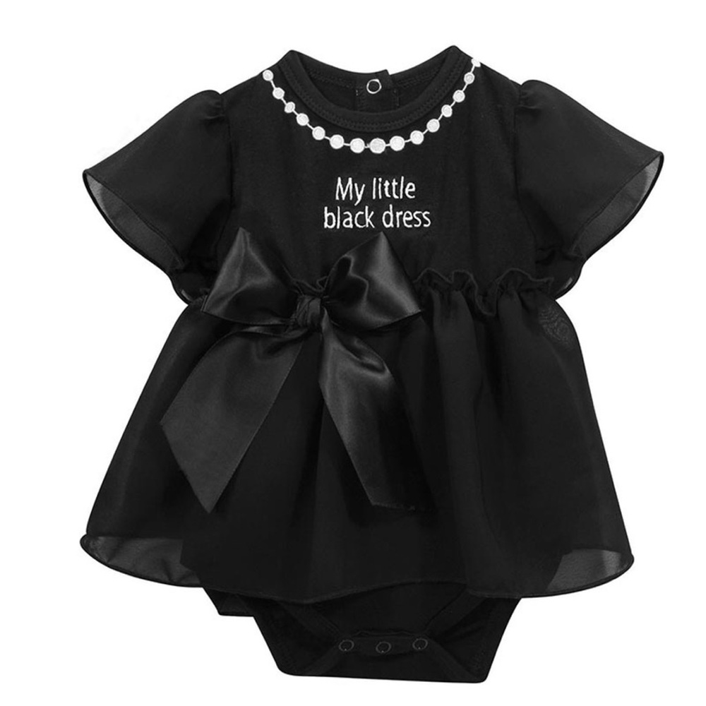 Stephan Baby “ My Little Black “ Dress with Bow Size 3-6mo